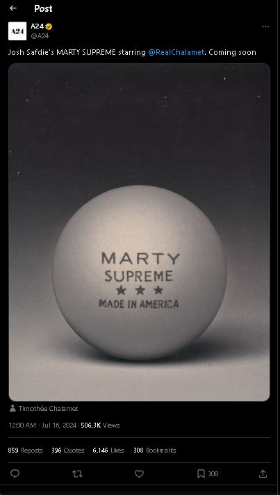 Marty Supreme 2025