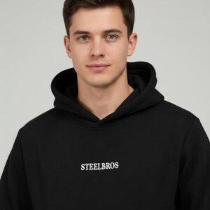 Steelbros Signature Embroidery Hoodie (Black)